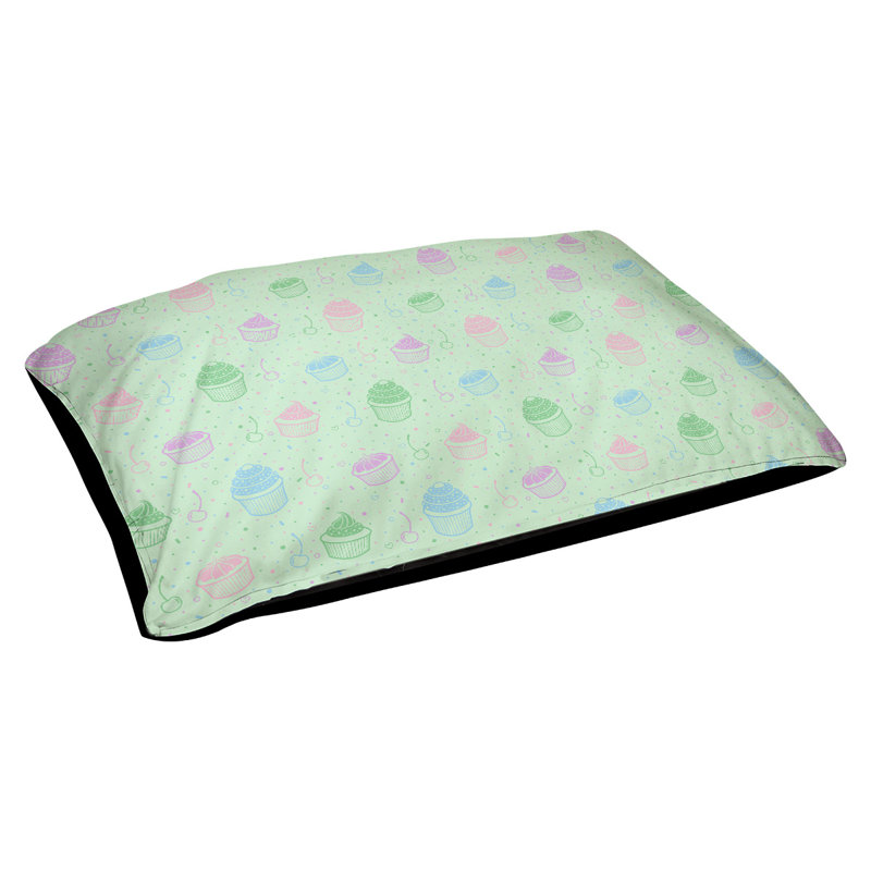Coussin pour concepteur de chats pour l’extérieur petits gâteaux Byrge, Grand - L 52 po x l 42 po, Vert / pastel