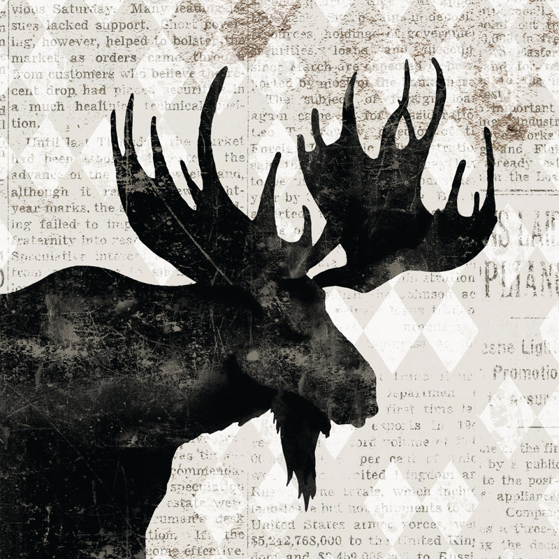 Dipped Moose - Wrapped Canvas Print, 76cm H x 76cm W