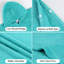 Serviettes de bain unisexes courtes en ratine de coton pour enfants avec poches et capuchon Extli-33246579-91046207