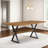Shaun 63" Dining Table with X-Shaped Metal Legs-1980230897