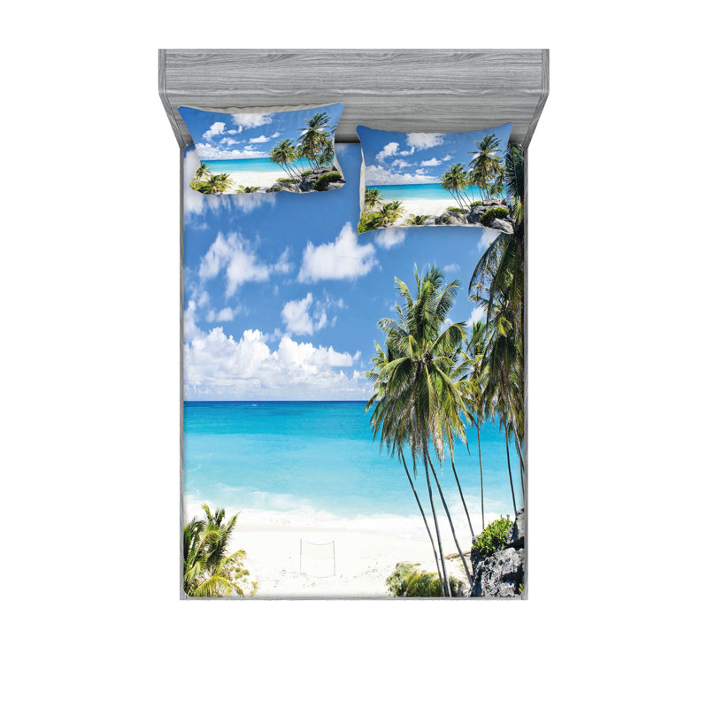 Multicolore ensemble de draps et taies décoratives Ambesonne, Ensemble de draps pour grand lit + 1 drap-housse +