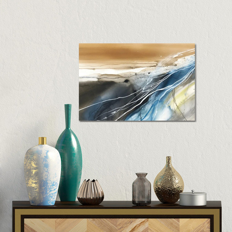 Paysage abstrait - reproduction d'art mural, H 12 po x l 18 po, Toile tendue, Ne s’applique pas