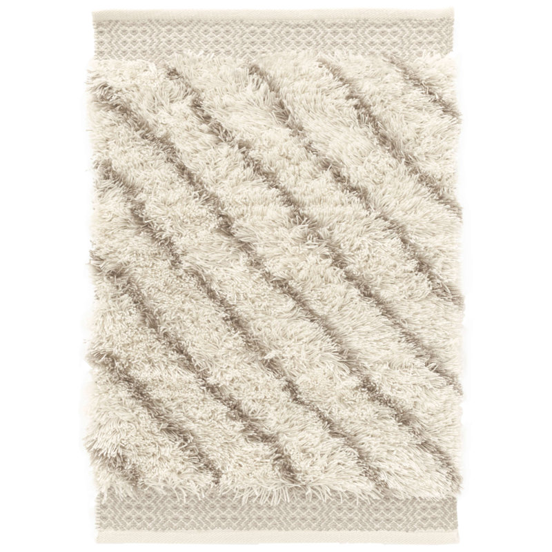Moroccan Lines Grey Handwoven Performance Rug, Rectangle 5' x 8'
