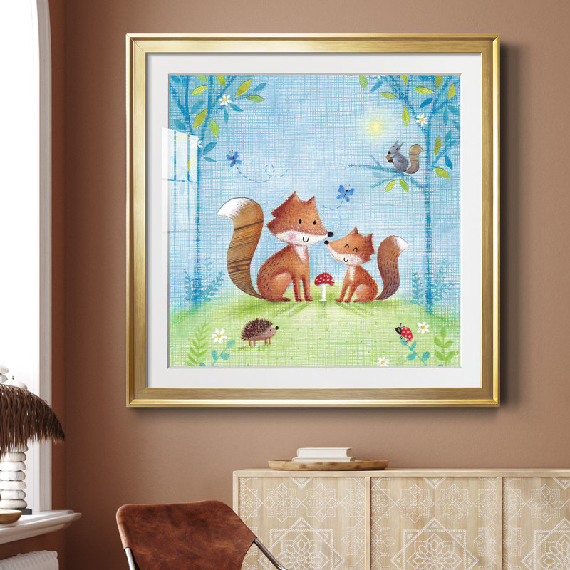 Boho Greenery I - peinture encadrée, Encadrement doré, H 30,5 po x l 30,5 po x P 1,5 po
