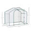 Serre de jardin portative Outsunny 1,83 m x 0,91 m x 1,52 m avec bâche en PVC transparent, structure en acier, idéale pour les légumes et les fleurs.