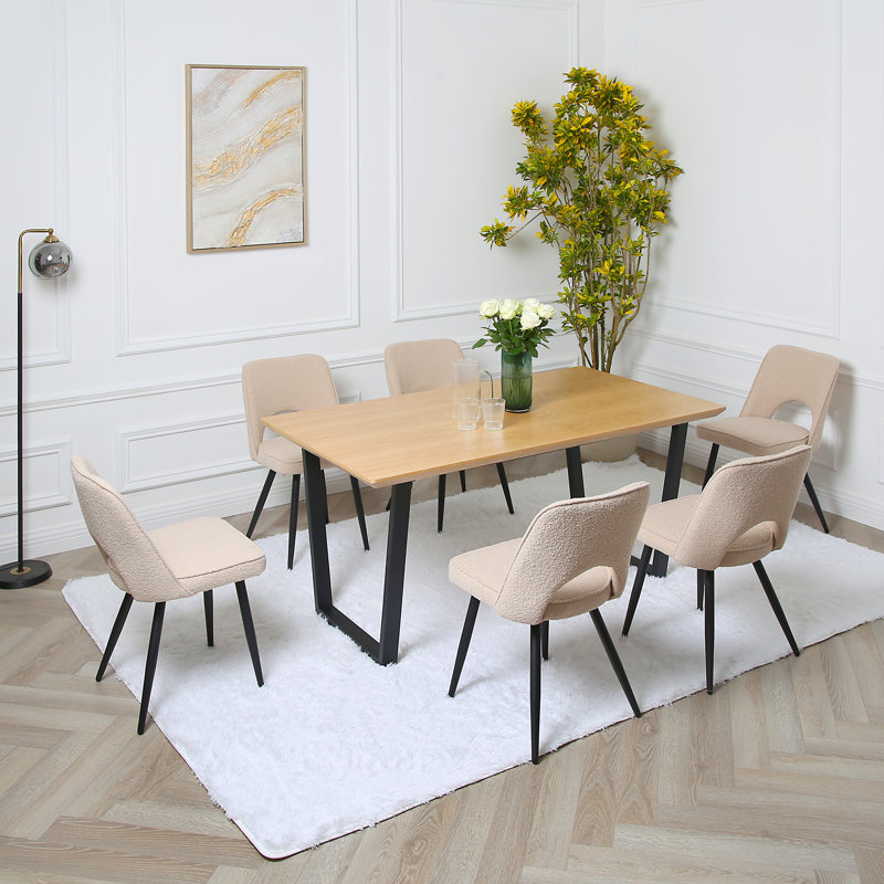Asfand 160Cm Oak Veneer Dining Table