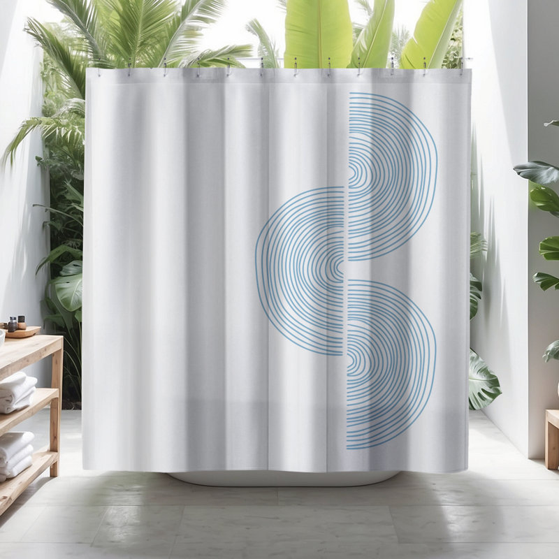 Rideau de douche Coco, Bleu