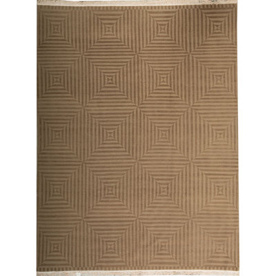 Tapis brun de haute qualité noué à la main