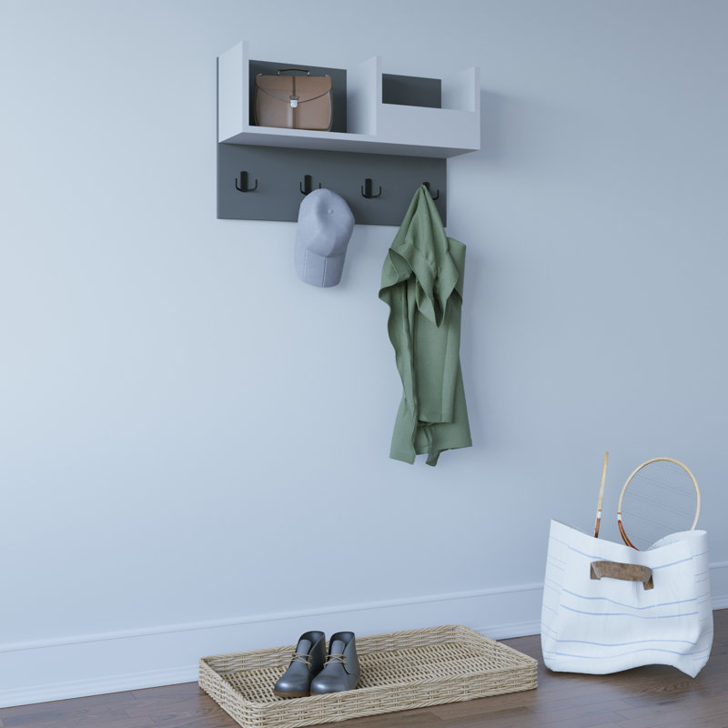 Portemanteau Sameul, Anthracite-blanc