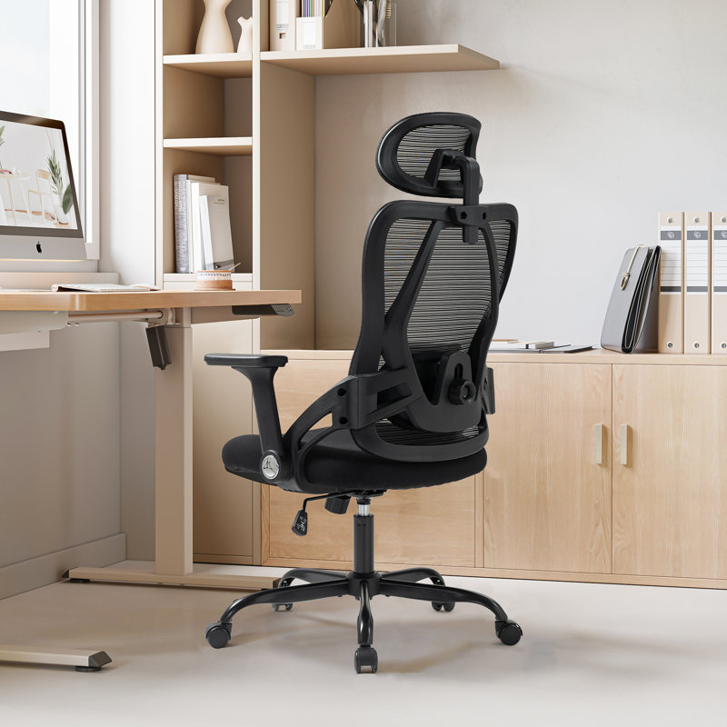 Mesh Ergonomic Office Chair with Adjustable Headrest and Lumbar Support