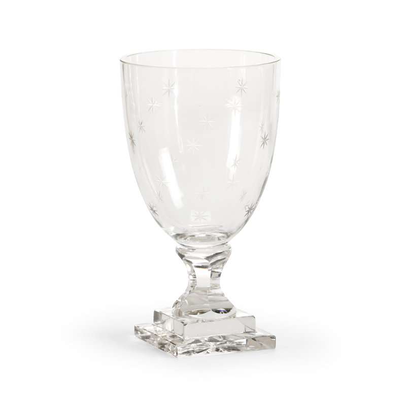 Star 9.25'' H Crystal Tabletop Hurricane