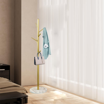Coat Rack Freestanding With Marble Base