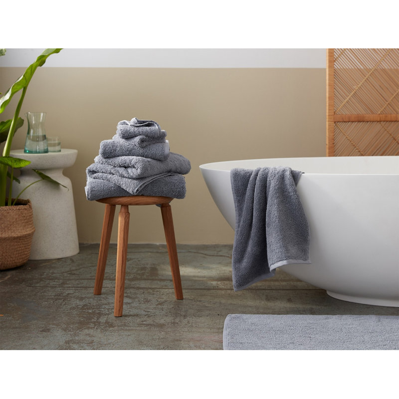 Cloud Loom 100% Cotton Plush Bath Towel, Steel Blue, Bath Towel - 1 Pack