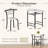 2-Person Dining Set with Storage Shelf, Space-Saving Design-1813220868