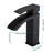 Waterfall Spout Single Handle Bathroom Sink Faucet With Pop - Up Drain And Overflow, Matte Black, Stainless Steel, Gentle , Easy Installation Outlet  With Overflow , Rust Simple Water Flow