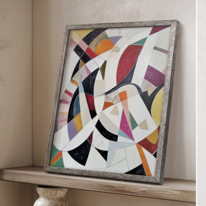 Série ABSTRACT LIX, reproduction encadrée - bois massif, H 11 po x l 9 po