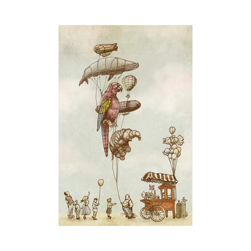 «A Day At The Fair» par Eric Fan - reproduction, H 12 po x l 8 po x P 0,75 po, Toile tendue, Aucun mat