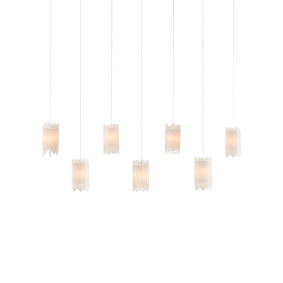 Luminaire suspendu rectangulaire 7 lumières Escenia