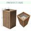 20 po H 10 po Pots de fleurs carrés en aluminium W-964344833