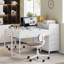Bureau de coiffeuse réversible avec tiroirs et bureau de maquillage Kavayah-1114970015