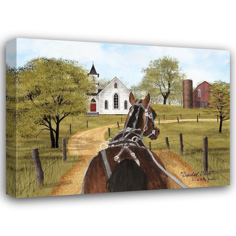 Ophelia & Co. Jacobs, art sur toile tendue de la galerie Billy, "Sunday Drive", H 28 po x l 36 po