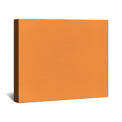 Solid Orange Background Canvas Gallery Wrap