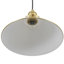 1-Light Brass Cone Kitchen Pendant Light 