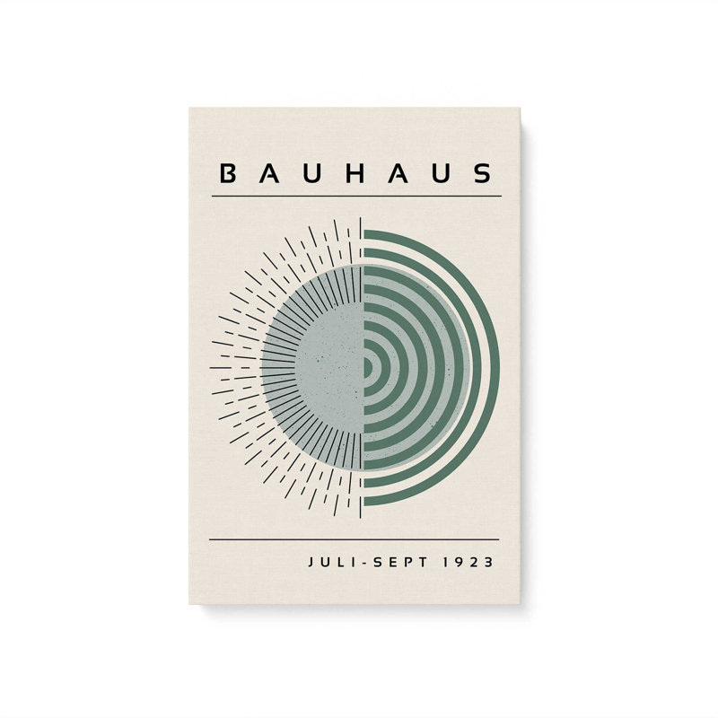 Toile tendue Bauhaus Echoing Rays, H 12 po x l 8 po x P 1,25 po, Toile tendue