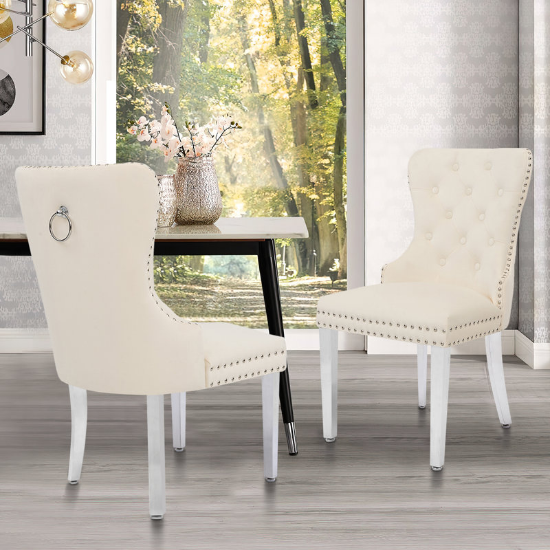 Chaise de salle à manger Parsons, Velours beige