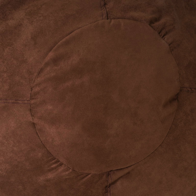 Grand fauteuil à billes Chill Sack confortable avec housse amovible de 5 pieds, Microfibre / microsuède brun