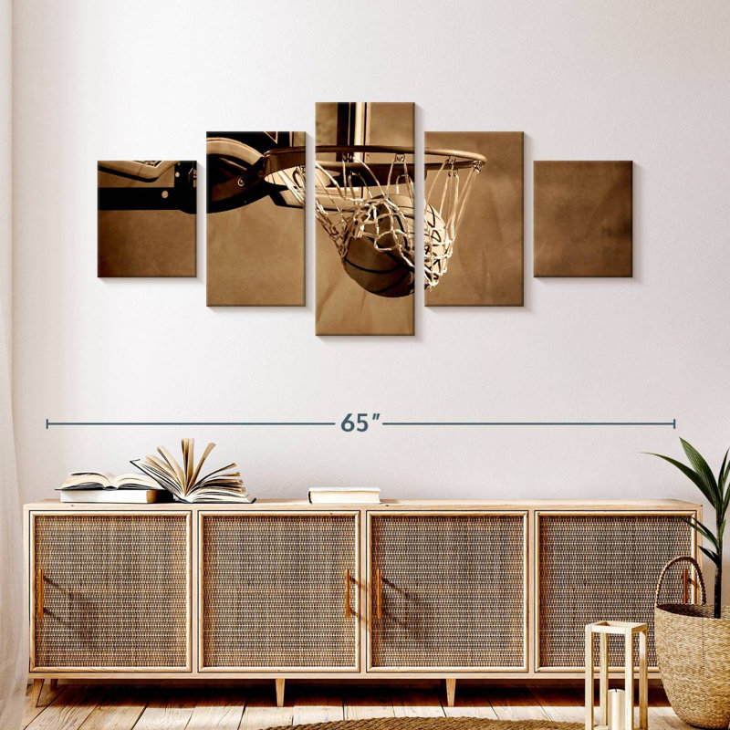 Sépia basketball, H 24 po x l 55 po