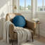 Oreiller rond bleu Qiviut-134255471
