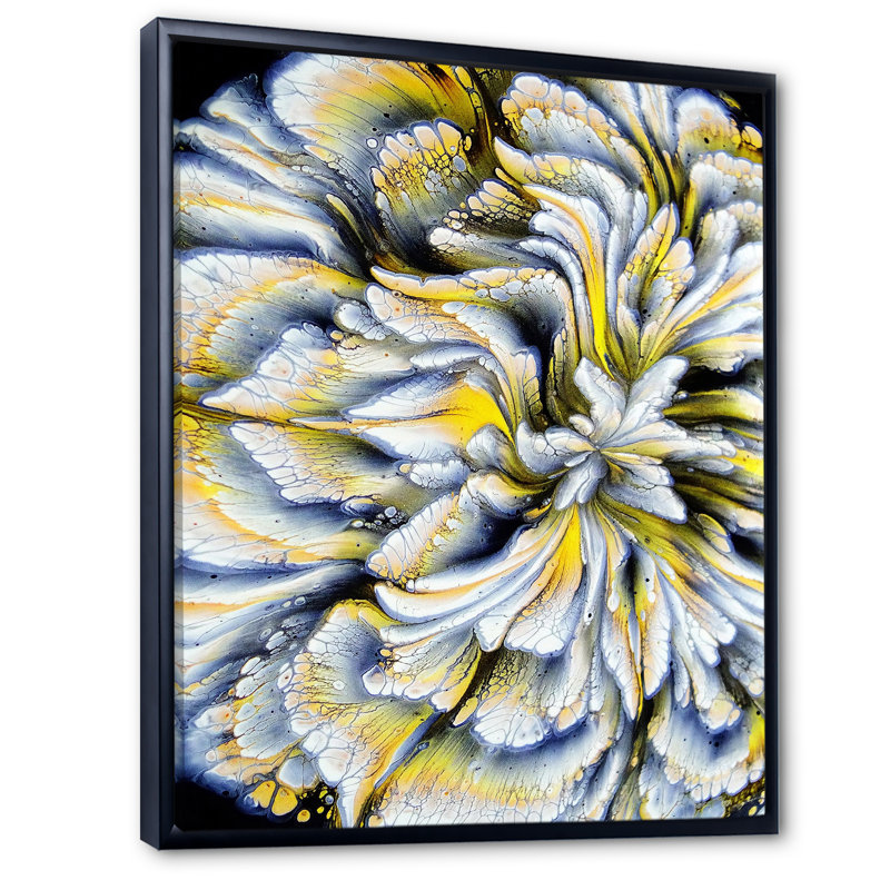 Œuvre d'art moderne sur toile, L 16 po x H 32 po, Cadre flottant noir