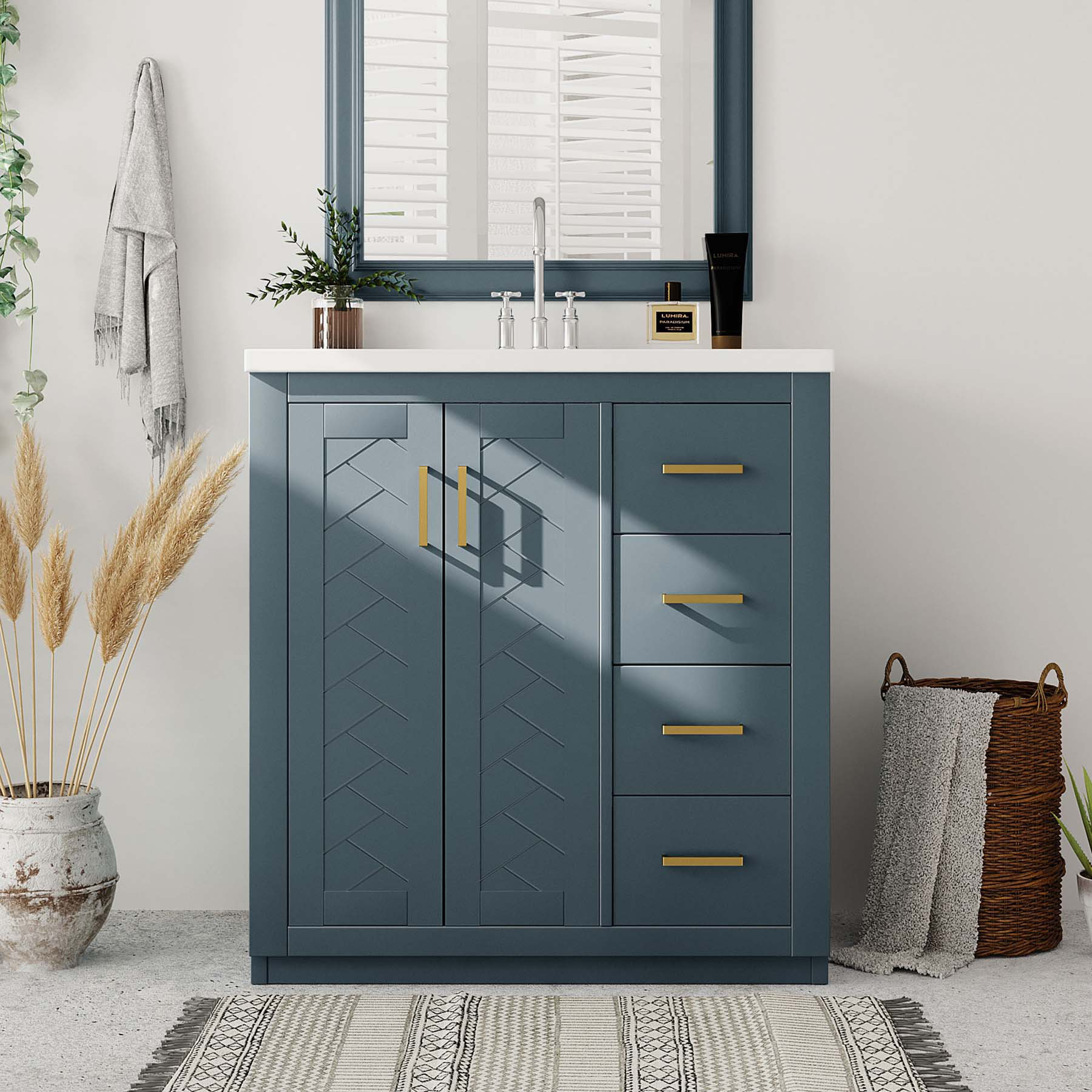 Beyong 30" W x 18" D x 34" H Single Bathroom Vanity & Reviews | Wayfair