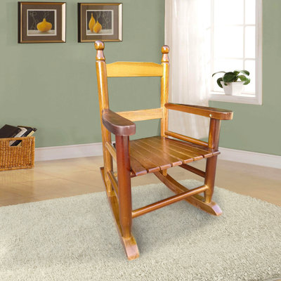 Chaise berçante pour enfants en chêne - intérieur ou extérieur - convient aux enfants - durable