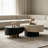 Modern minimalist granite coffee table set