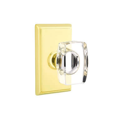 Passage Windsor Crystal Knob with Rectangular Rose