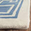 Tapis bleu / ivoire en laine touffeté à la main Rudra-155713353