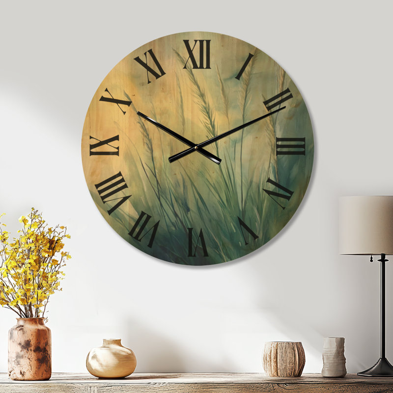 Solid Wood Analogue Wall Clock, Large