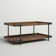 Nikole 42" Wide Industrial Rustic Solid Wood Metal Rectangular Coffee Table With 1 Shelf