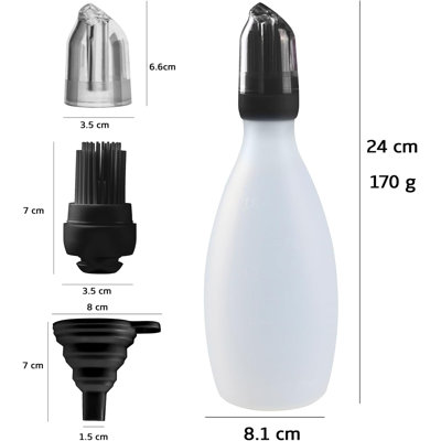 Brosse à silicone en silicone pour la cuisson - Distributeur d'huile avec brosse, brosse à huile tout-en-un pour la cuisson, brosse barbecue, vadrouille barbecue - Cadeaux d'accessoires pour fumoir pour hommes - Brosse à sauce pour la cuisine - Outils 