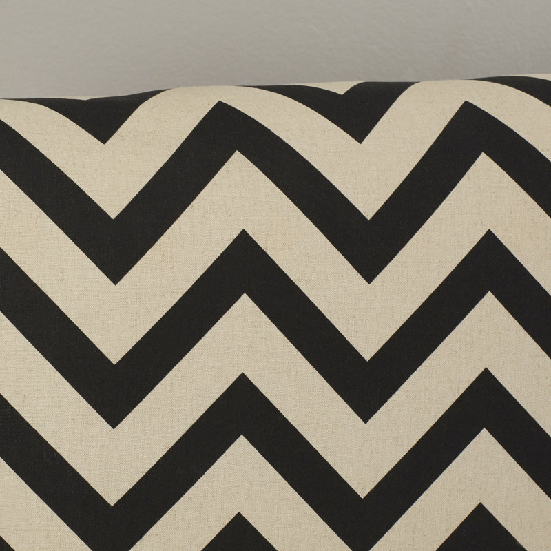 Cespedes Upholstered Headboard, Twin, Black / White