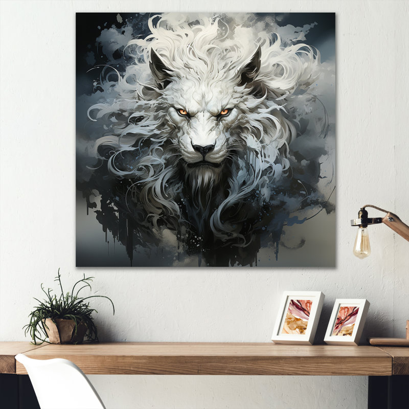 Peinture de créature mythique, H 30 po x l 30 po, Toile tendue