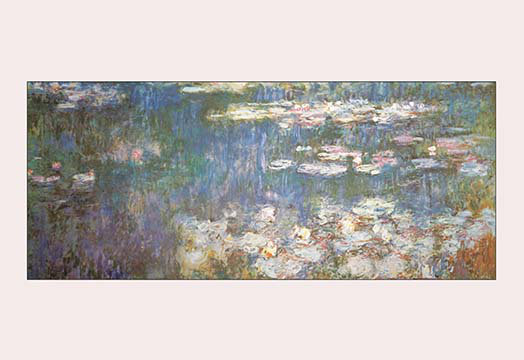 « les nymphéas » par claude monet, reproduction d’art