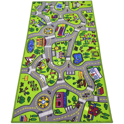 Tapis de jeu pour enfants Toyvelt - Tapis de jeu multicolore pour la circulation sur la route de City Life