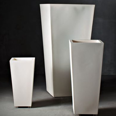 Kabin Planter, White, 40" H x 17.5" W x 17.5" D