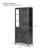 76.75-Inch Tall Display Cabinet With Double Glass Doors And LED Lights For Collectibles