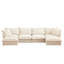 4 places en tissu chenille, canapé modulaire en forme de U, siège profond confortable pour le salon, canapé modulaire de luxe, siège, canapé classique