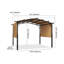 Pergola rétractable d'extérieur 10 x 10 pi avec toit arqué - Pavillon de jardin en métal imperméable pour cour et jardin