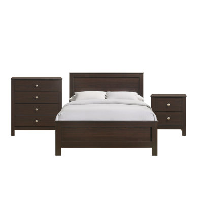 Darcie Full Panel 3PC Bedroom Set In Espresso